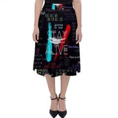 Stay Alive Classic Midi Skirt by Bakwanart