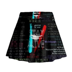 Stay Alive Mini Flare Skirt