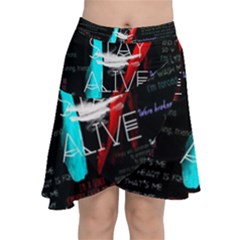 Stay Alive Chiffon Wrap Front Skirt