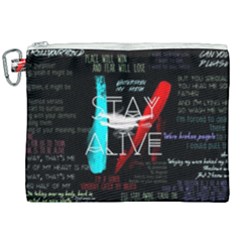 Stay Alive Canvas Cosmetic Bag (xxl)