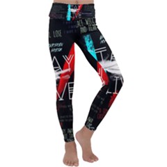 Stay Alive Kids  Lightweight Velour Classic Yoga Leggings by Bakwanart