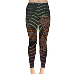 Black And Green Area Rug Neon Genesis Evangelion Computer Communication Leggings  by Bakwanart