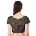 Black And Green Area Rug Neon Genesis Evangelion Computer Communication Short Sleeve Crop Top View2