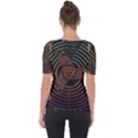 Black And Green Area Rug Neon Genesis Evangelion Computer Communication Shoulder Cut Out Short Sleeve Top View2