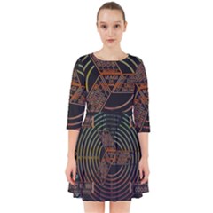 Black And Green Area Rug Neon Genesis Evangelion Computer Communication Smock Dress by Bakwanart