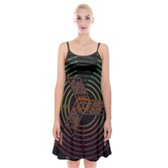 Black And Green Area Rug Neon Genesis Evangelion Computer Communication Spaghetti Strap Velvet Dress by Bakwanart