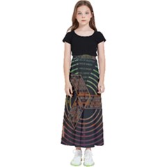 Black And Green Area Rug Neon Genesis Evangelion Computer Communication Kids  Flared Maxi Skirt by Bakwanart