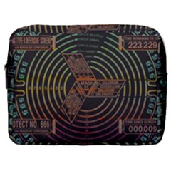 Black And Green Area Rug Neon Genesis Evangelion Computer Communication Make Up Pouch (large) by Bakwanart