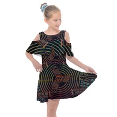 Black And Green Area Rug Neon Genesis Evangelion Computer Communication Kids  Shoulder Cutout Chiffon Dress by Bakwanart