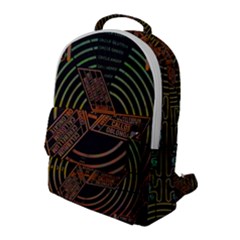 Black And Green Area Rug Neon Genesis Evangelion Computer Communication Flap Pocket Backpack (large) by Bakwanart