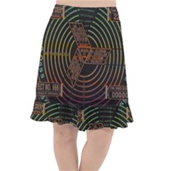 Black And Green Area Rug Neon Genesis Evangelion Computer Communication Fishtail Chiffon Skirt by Bakwanart