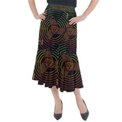 Black And Green Area Rug Neon Genesis Evangelion Computer Communication Midi Mermaid Skirt by Bakwanart