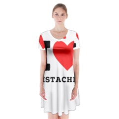 I Love Pistachio Short Sleeve V-neck Flare Dress by ilovewhateva