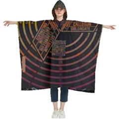 Black And Green Area Rug Neon Genesis Evangelion Computer Communication Women s Hooded Rain Ponchos by Bakwanart