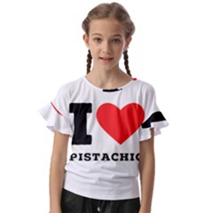 I Love Pistachio Kids  Cut Out Flutter Sleeves by ilovewhateva