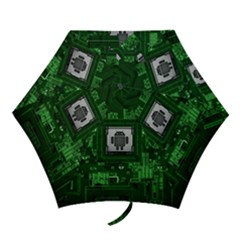 Technology Computer Chip Electronics Industry Circuit Board Mini Folding Umbrellas by Bakwanart