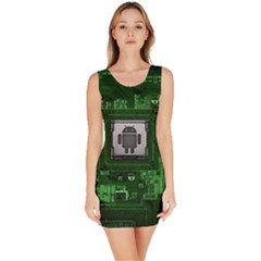 Technology Computer Chip Electronics Industry Circuit Board Bodycon Dress by Bakwanart