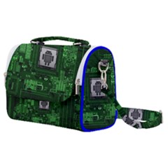 Technology Computer Chip Electronics Industry Circuit Board Satchel Shoulder Bag by Bakwanart