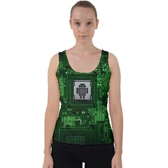 Technology Computer Chip Electronics Industry Circuit Board Velvet Tank Top by Bakwanart