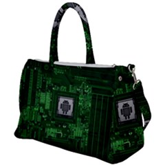 Technology Computer Chip Electronics Industry Circuit Board Duffel Travel Bag by Bakwanart