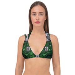 Technology Computer Chip Electronics Industry Circuit Board Double Strap Halter Bikini Top by Bakwanart