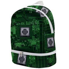 Technology Computer Chip Electronics Industry Circuit Board Zip Bottom Backpack by Bakwanart