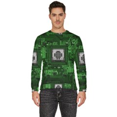 Technology Computer Chip Electronics Industry Circuit Board Men s Fleece Sweatshirt by Bakwanart