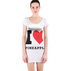 I Love Pineapple Short Sleeve Bodycon Dress by ilovewhateva