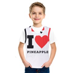 I Love Pineapple Kids  Basketball Tank Top by ilovewhateva