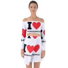 I Love Pineapple Off Shoulder Top With Skirt Set by ilovewhateva