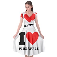 I Love Pineapple Cap Sleeve Wrap Front Dress by ilovewhateva