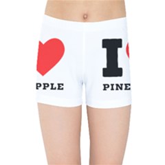 I Love Pineapple Kids  Sports Shorts by ilovewhateva