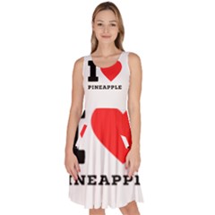 I Love Pineapple Knee Length Skater Dress With Pockets by ilovewhateva