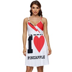 I Love Pineapple V-neck Pocket Summer Dress  by ilovewhateva