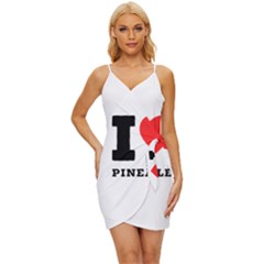 I Love Pineapple Wrap Tie Front Dress