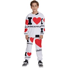 I Love Pineapple Kids  Sweatshirt Set by ilovewhateva