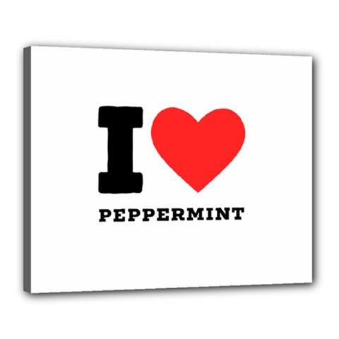 I Love Peppermint Canvas 20  X 16  (stretched) by ilovewhateva