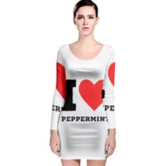 I Love Peppermint Long Sleeve Bodycon Dress by ilovewhateva