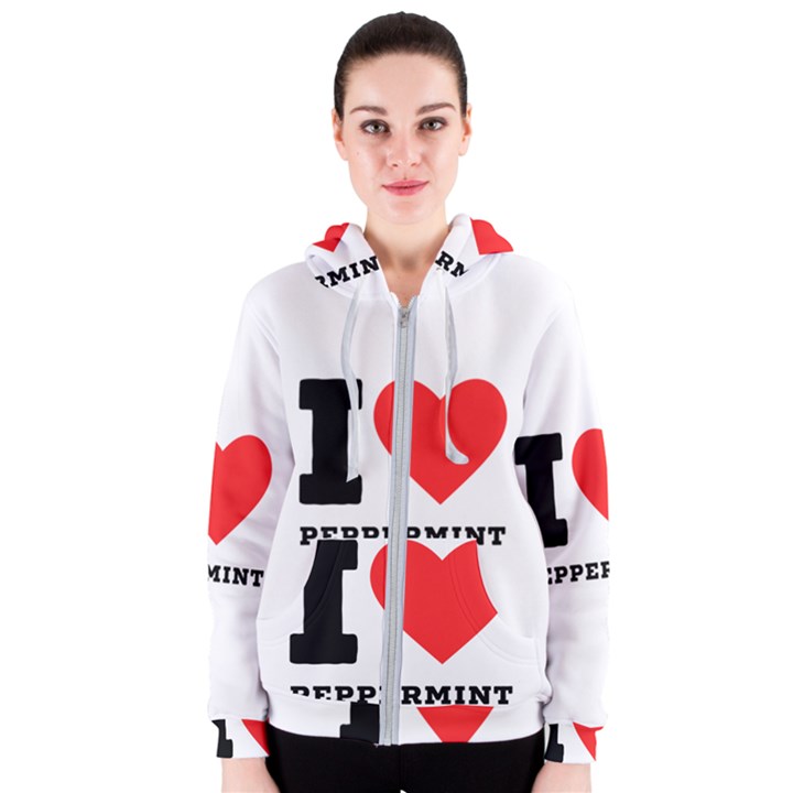 I love peppermint Women s Zipper Hoodie