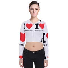 I Love Peppermint Long Sleeve Zip Up Bomber Jacket by ilovewhateva