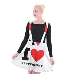 I Love Peppermint Suspender Skater Skirt by ilovewhateva