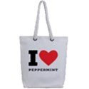 I love peppermint Full Print Rope Handle Tote (Small) View2