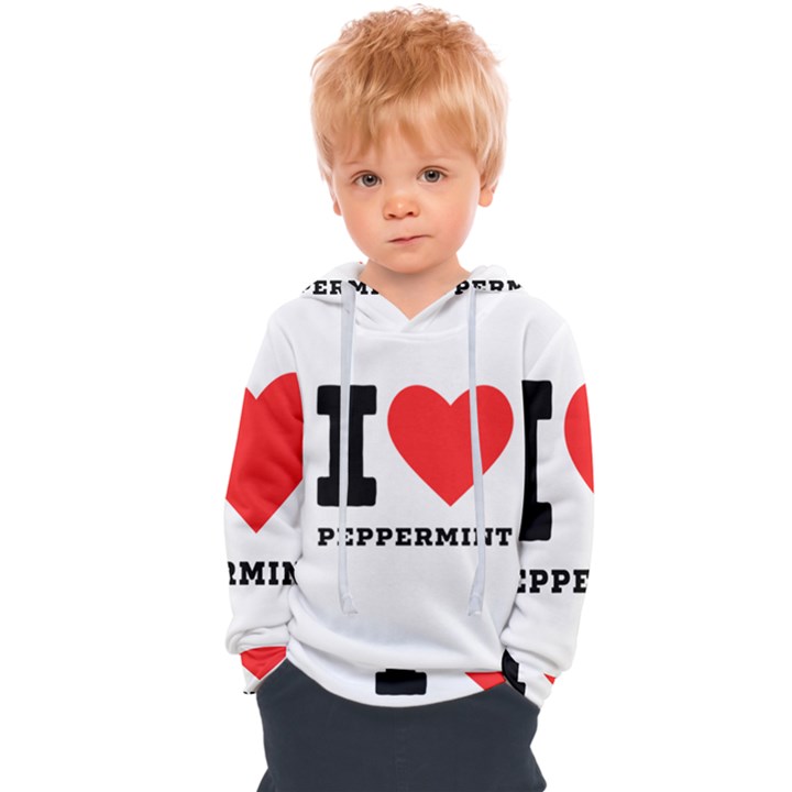 I love peppermint Kids  Overhead Hoodie