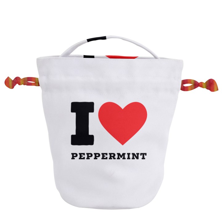 I love peppermint Drawstring Bucket Bag