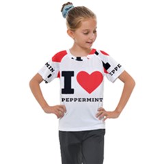 I Love Peppermint Kids  Mesh Piece Tee