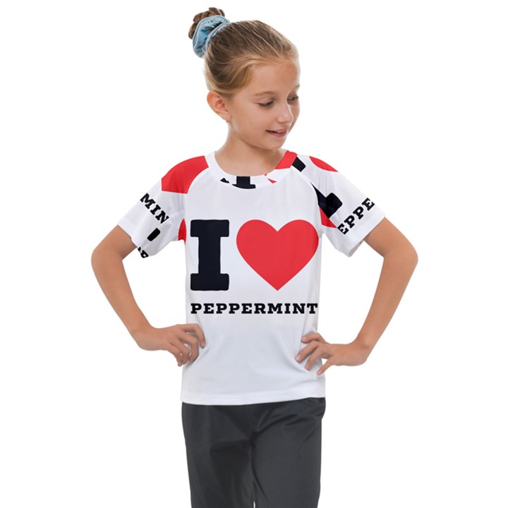 I love peppermint Kids  Mesh Piece Tee