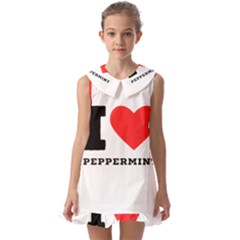 I Love Peppermint Kids  Pilgrim Collar Ruffle Hem Dress by ilovewhateva