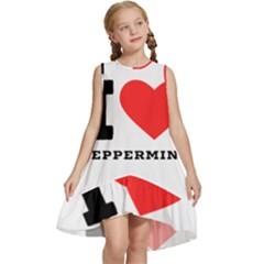 I Love Peppermint Kids  Frill Swing Dress by ilovewhateva