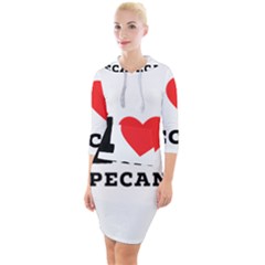 I Love Pecan Quarter Sleeve Hood Bodycon Dress by ilovewhateva