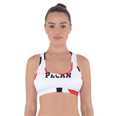 I Love Pecan Cross Back Sports Bra